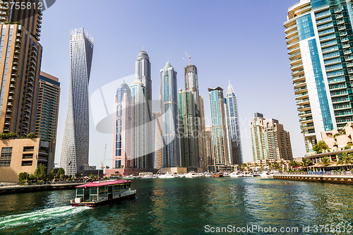 Image of Dubai Marina cityscape, UAE