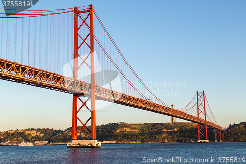 Image of Rail bridge  in Lisbon, Portugal.