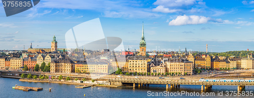 Image of Ppanorama of the Old Town (Gamla Stan) in Stockholm, Sweden