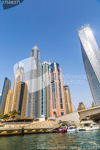 Image of Dubai Marina cityscape, UAE