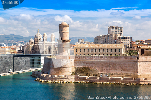 Image of Saint Jean Castle and Cathedral de la Major  in Marseille