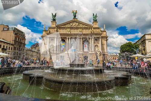 Image of Academic Opera and Ballet Theatre in Lviv, Ukraine.