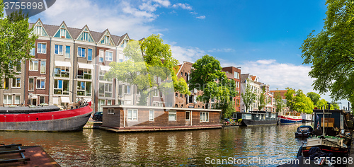 Image of Canal and bridge in Amsterdam