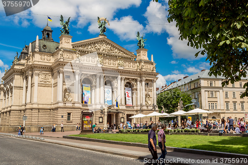 Image of Academic Opera and Ballet Theatre in Lviv, Ukraine.