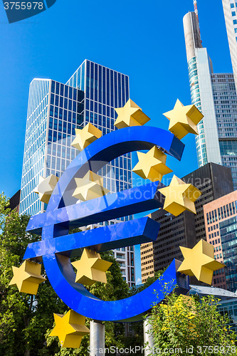 Image of Euro sign in Frankfurt