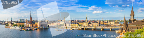 Image of Ppanorama of the Old Town (Gamla Stan) in Stockholm, Sweden