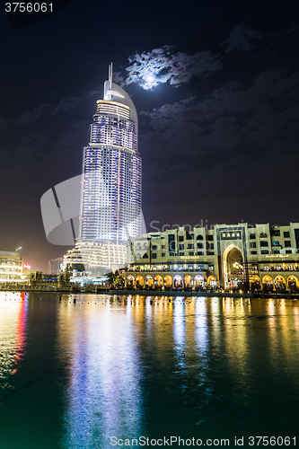 Image of Address Hotel in the downtown Dubai area overlooks the famous da