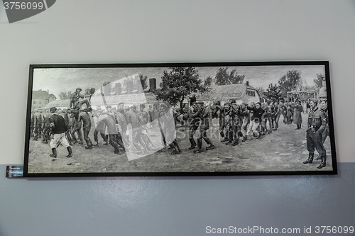 Image of Exhibition in Concentration camp in Auschwitz.