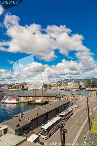 Image of Oslo skyline and harbor. Norway