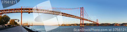 Image of Rail bridge  in Lisbon, Portugal.