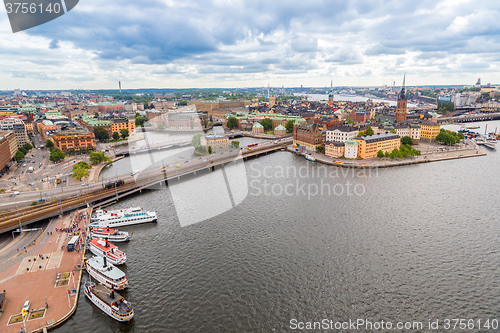 Image of Ppanorama of the Old Town  in Stockholm, Sweden