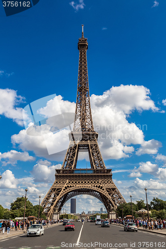 Image of Seine and Eiffel tower  in Paris