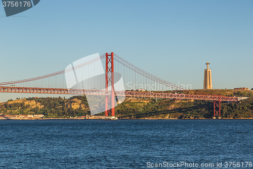 Image of Rail bridge  in Lisbon, Portugal.