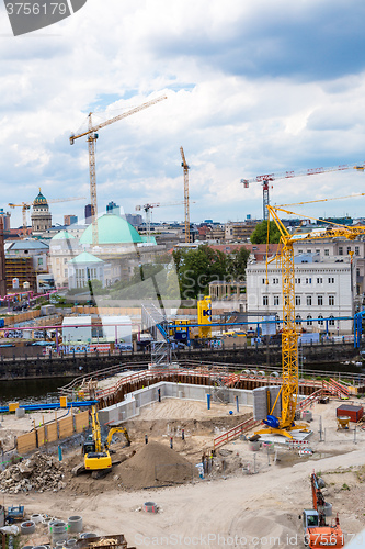 Image of Aerial view building site of Berlin