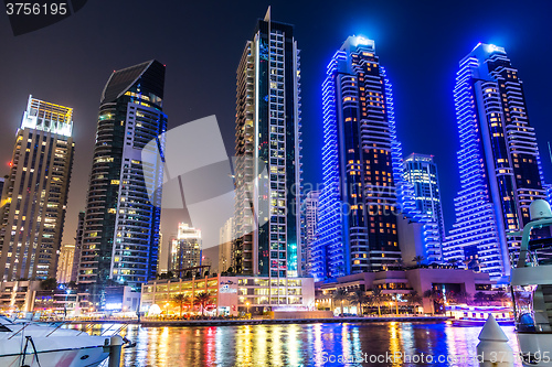 Image of Dubai Marina cityscape, UAE