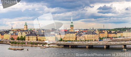 Image of Ppanorama of the Old Town (Gamla Stan) in Stockholm, Sweden