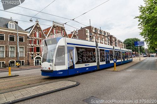 Image of Tram in Amsterdam, Netherlands