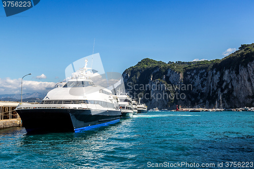Image of Capri island in  Italy