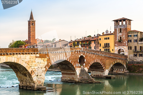 Image of Bridge in Verona, Italy,