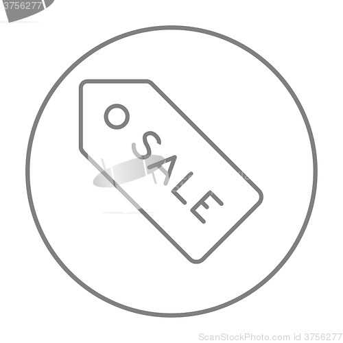 Image of Sale tag line icon.