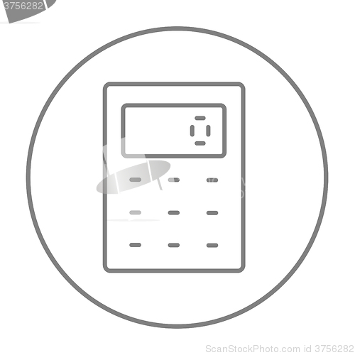 Image of Calculator line icon.