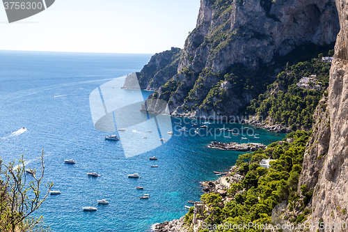 Image of Capri island in  Italy