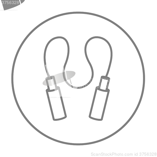 Image of Jumping rope line icon.