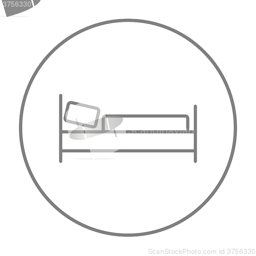 Image of Bed line icon.