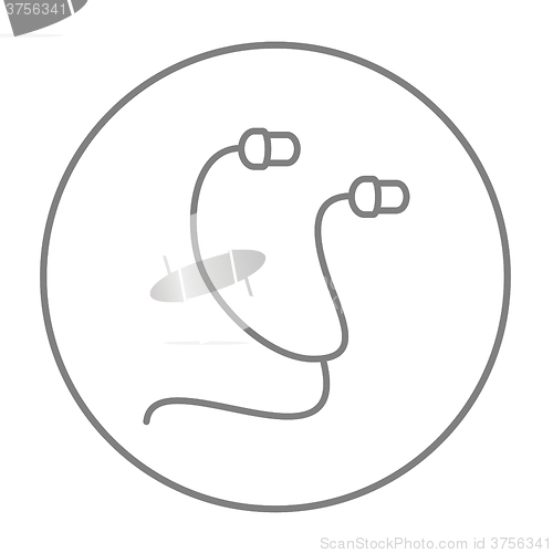 Image of Earphone line icon.