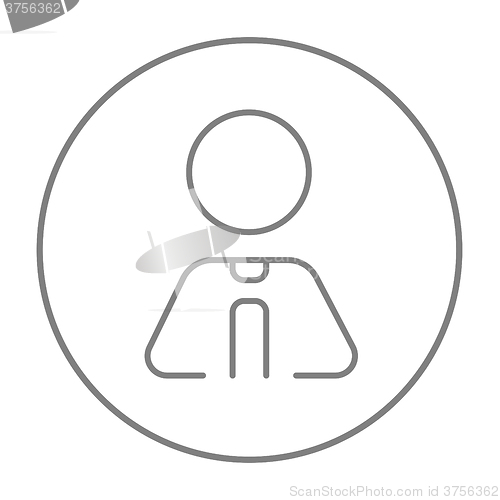 Image of Businessman line icon.