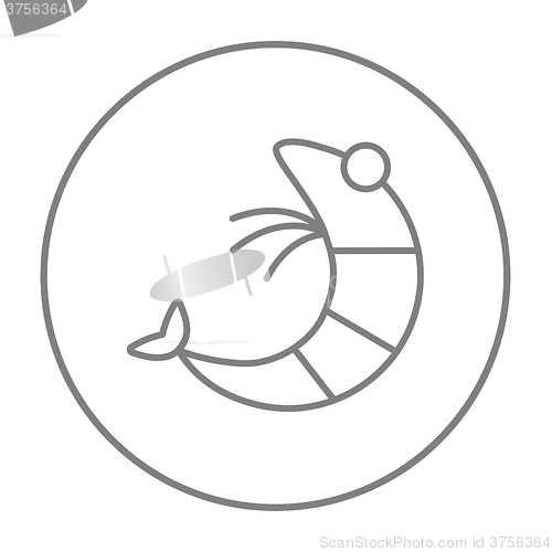 Image of Shrimp line icon.