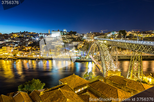 Image of Porto in Portugal at night