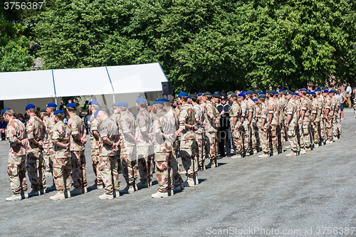 Image of Norwegian soldiers came back home from Afghanistan