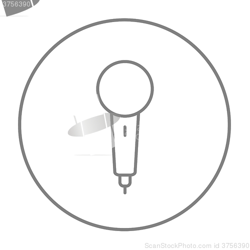 Image of Microphone line icon.