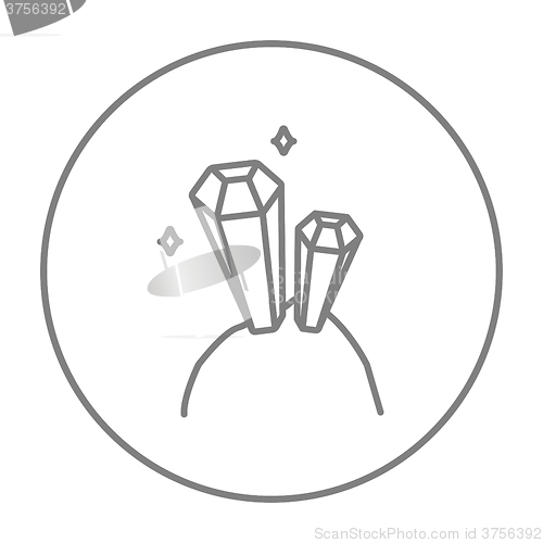 Image of Gemstones line icon.