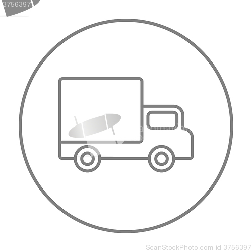 Image of Delivery van line icon.