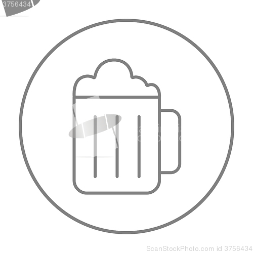 Image of Mug of beer line icon.