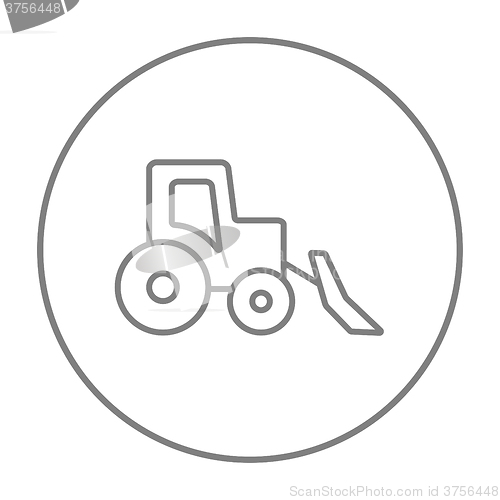 Image of Bulldozer line icon.