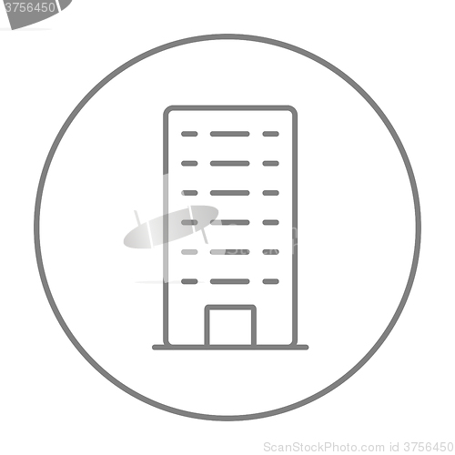 Image of Residential building line icon.