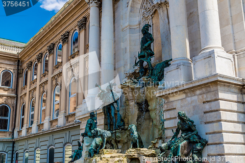 Image of Hunting statue at the Royal palace, Budapest