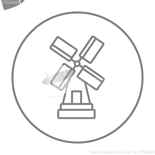 Image of Windmill line icon.