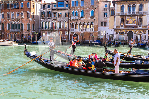 Image of Gondola on Canal Grande in Venice