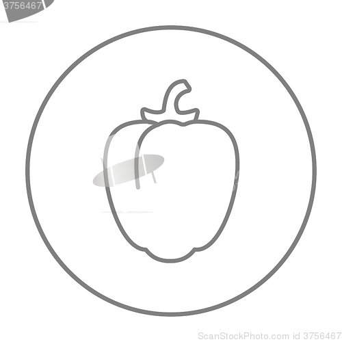 Image of Bell pepper line icon.