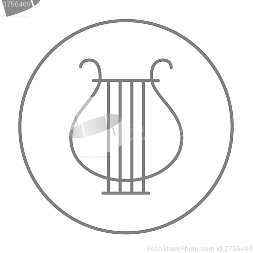 Image of Lyre line icon.