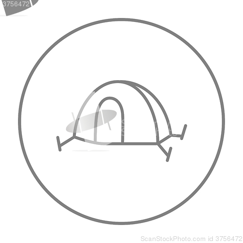 Image of Tent line icon.