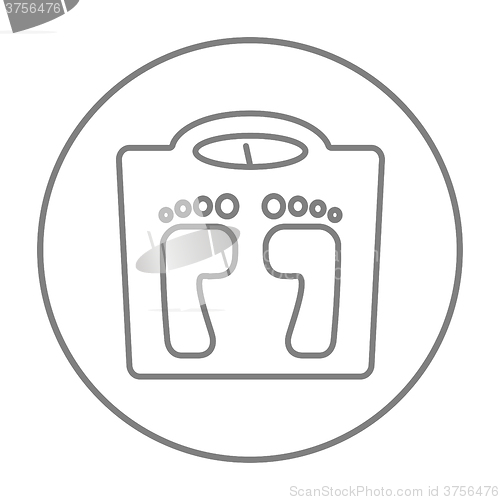 Image of Weighing scale line icon.