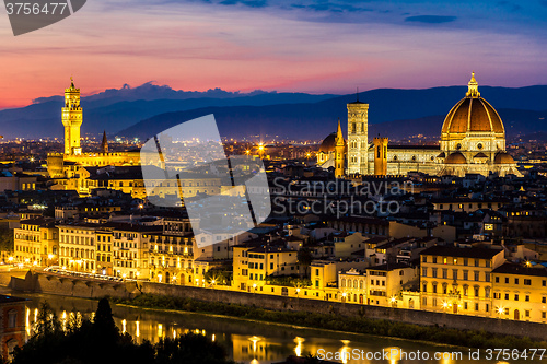 Image of Panoramic sunset Florence