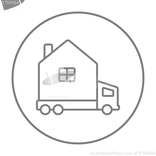 Image of Motorhome line icon.