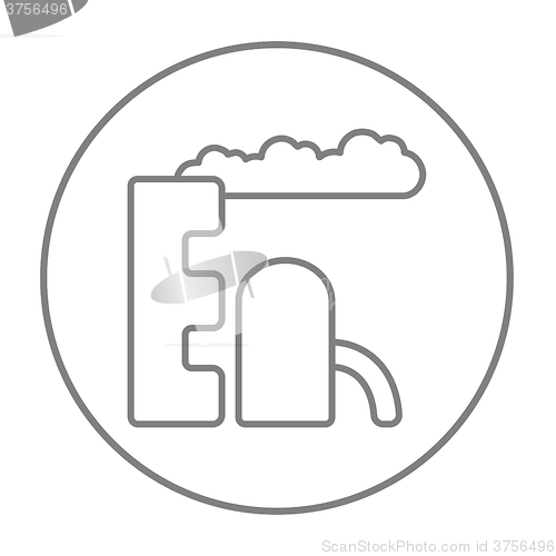 Image of Refinery plant line icon.