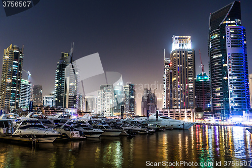 Image of Dubai Marina cityscape, UAE